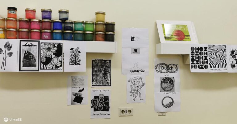 Kreative Experimente auf Papier & Stoff in der Druckwerkstatt