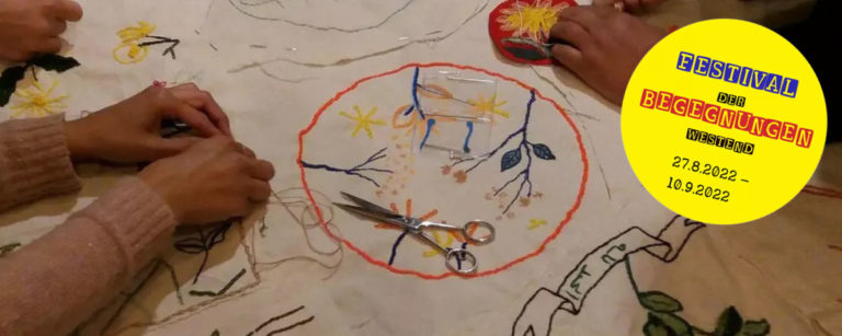 Sticken am Steubenplatz – Begegnungsinsel im Rahmen des Festivals der Begegnungen