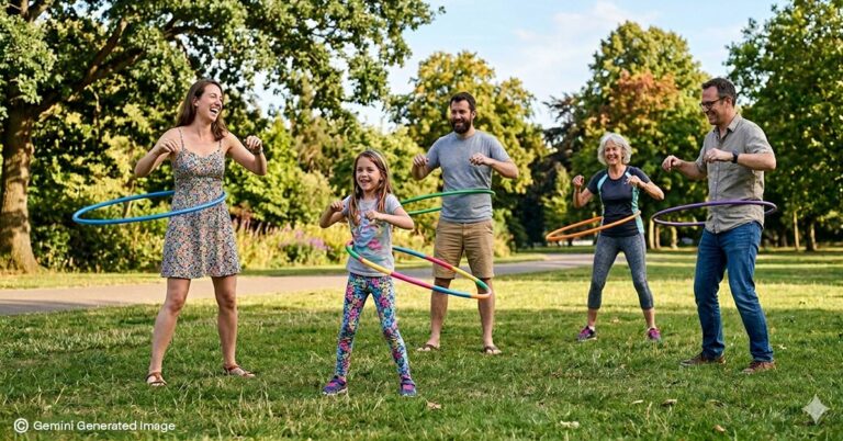 »Hula-Hoop im Garten«